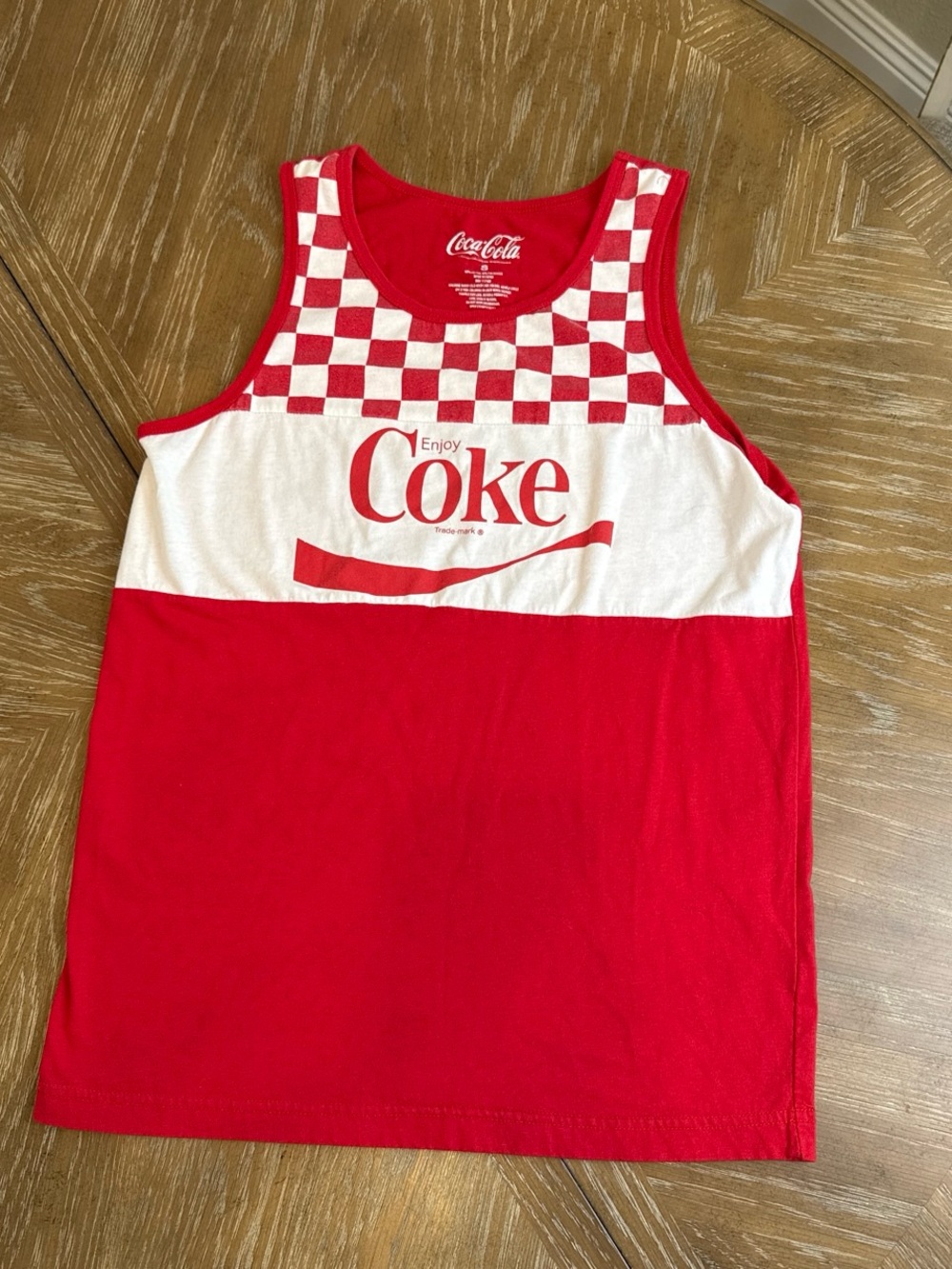 Coca Cola Red & White Checkerboard Tank